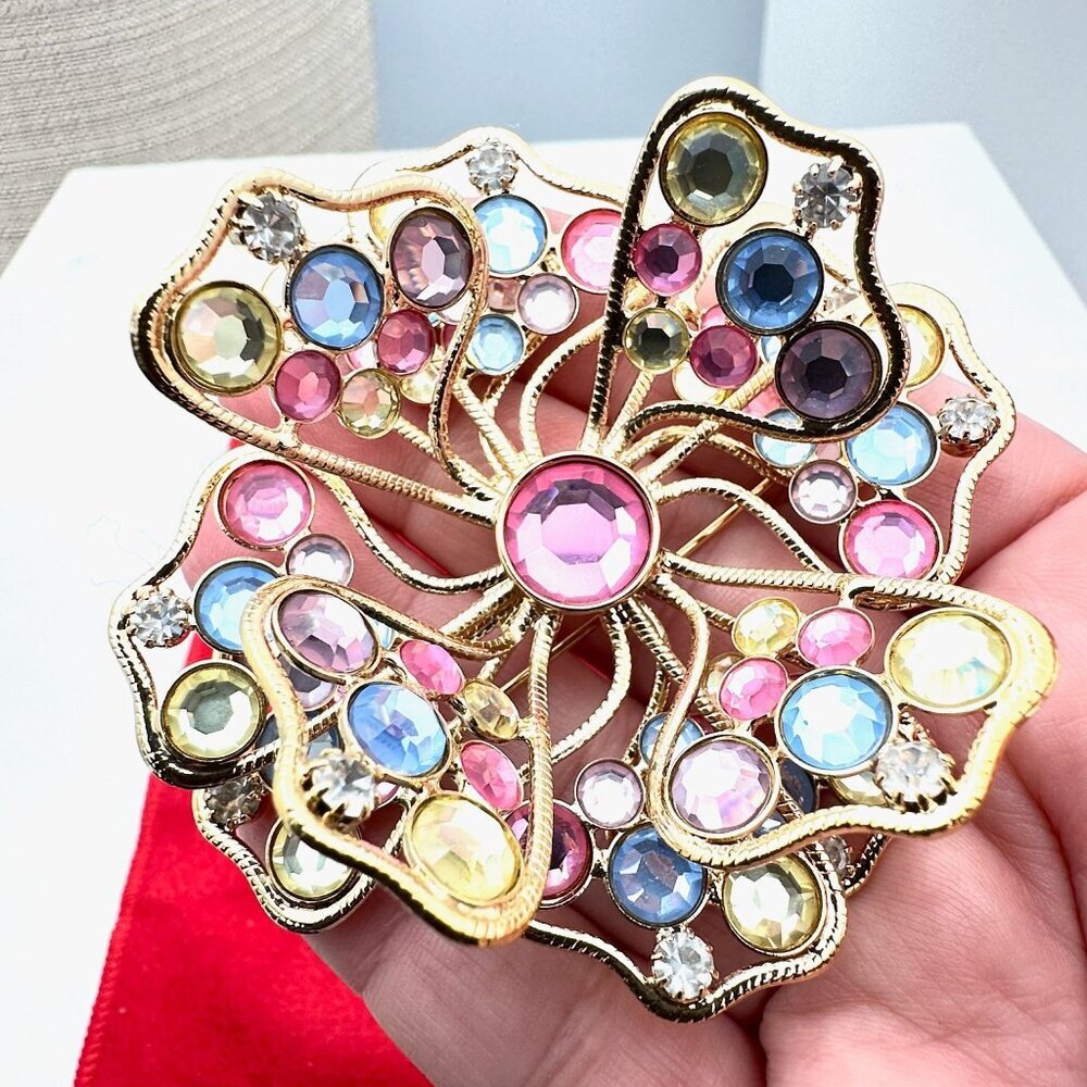 Vintage Kjl Kenneth Jay Lane Womens Brooch Pink B… - image 2